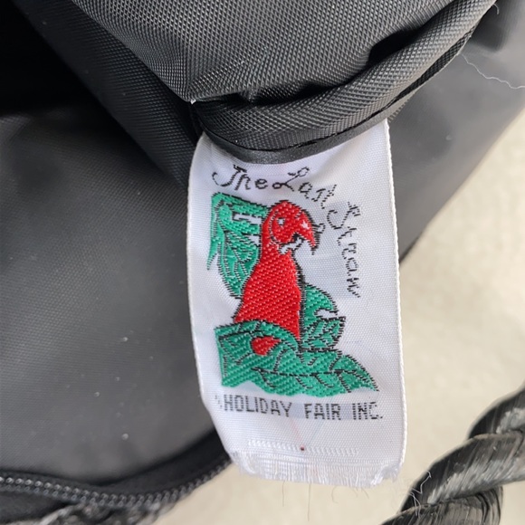 Bob & Alice Black Straw Purse Vintage 80’s NWT - Picture 5 of 8